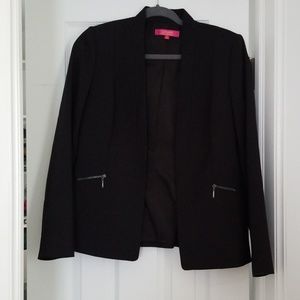 Black Open Front Blazer - Catherine Malandrino